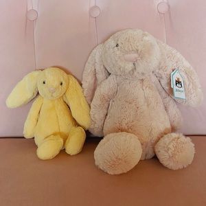 ꜱᴏʟᴅ▪️NEW Jelly Cat plush bunnies | 12” bashful blush and 8” bashful lemon